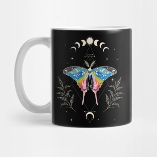 Queer Luna Moth Celestial Cottagecore LGBT Pride Flag Mug